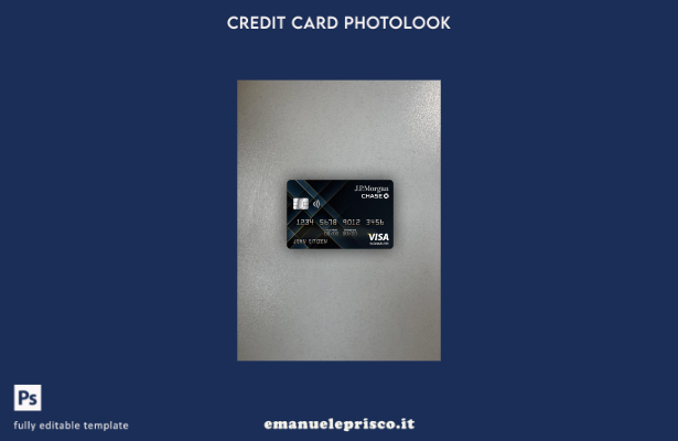 stile verificato modello frontale photolook con carta di visto bancario USA JP M